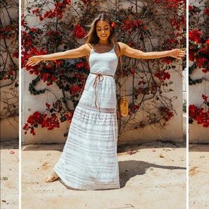 White Rylee Lace Maxi Dress